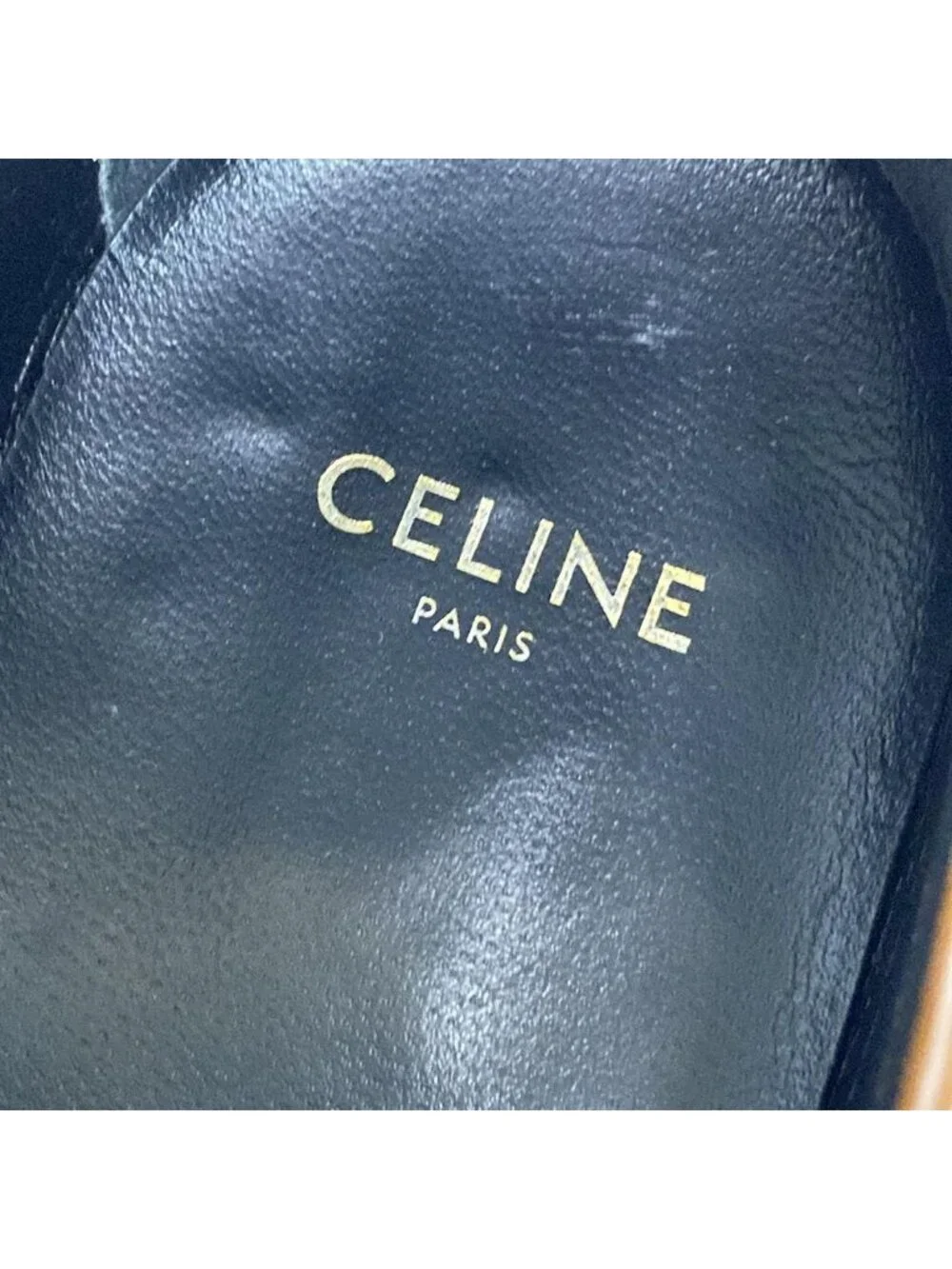 Celine Loafers 35 Margaret Brown White Tassel Triomphe Fleece Leather - Picture 5 of 9